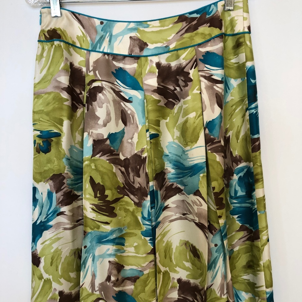 Talbots - Floral silk skirt